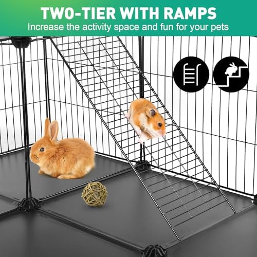 VISCOO 41 Panels Pet Playpen, 35.4" x 23.6" x 23.6" Small Animal Playpen