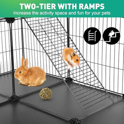 VISCOO 41 Panels Pet Playpen, 35.4" x 23.6" x 23.6" Small Animal Playpen
