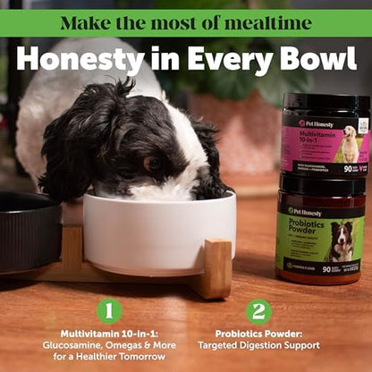 Pet Honesty Dog Probiotic Powder for Digestion & Gut Health, 90 Scoops