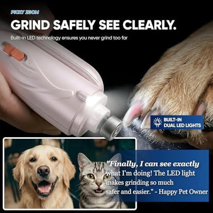 2-in-1 Dog & Cat Nail Clippers and Grinder with LED Light