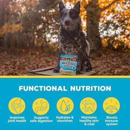 Brutus Broth Dog Food Topper - Instant Bone Broth Powder for Adult Dogs - Supports Hip and Joint Function - Human-Grade Quality, Serve Dry or Wet - Beef Flavor, 3.5 oz (Pack of 1)