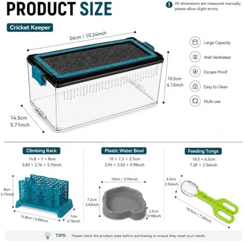 4 Pcs Feeding Container Complete Kit, 10x5.8x4.13 Inch