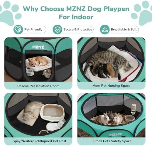 Dog Cat Small Animal Puppy Playpen Crate, Small, Blue