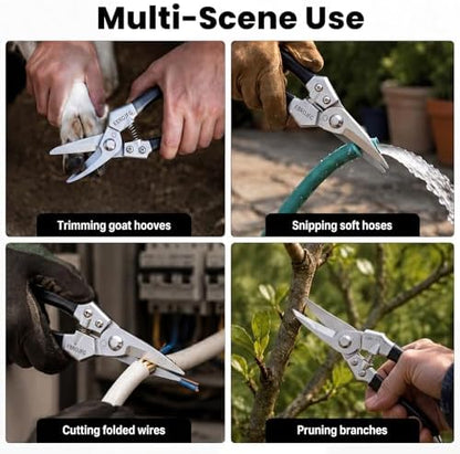 Goat Hoof Trimmers, Sheep Shears, Goat Hoof Trimmer Kit, Pruning Shears Horse Grooming Supplies Hoof Accessories – Versatile Hoof Wire and Pipe Cutting Tool for Pruning (Silver)