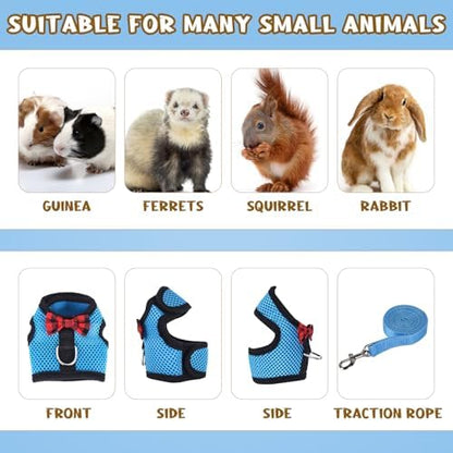 Guinea Pig Harness and Leash Adjustable to Any Size 2 Pack