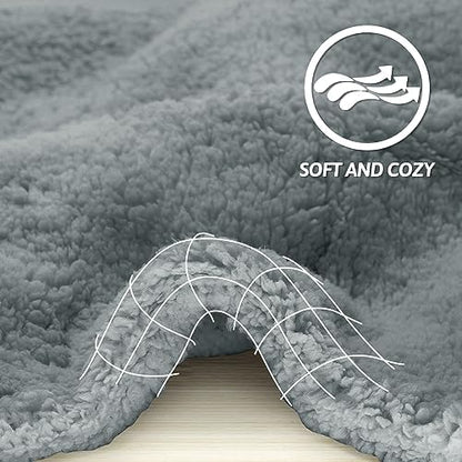 furrybaby Pet Blanket, Soft Warm Sherpa Fleece Bed Blanket for Small Pets