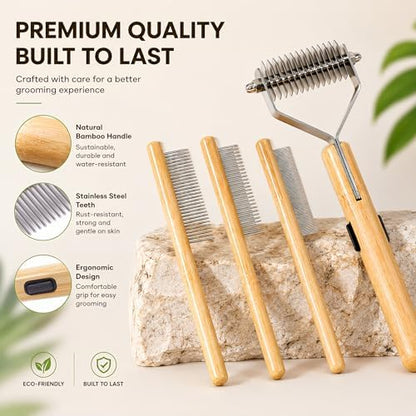 Cat Brush for Long Haired Cats - Long Hair Cat Brush & Comb Tool