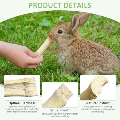 Tfwadmx Small Animal Snacks Sweet Bamboo Molar Treats 200 g Bunny Chew Toys for Chinchilla Rabbit Guinea Pig Hamster Squirrel (About 22-27 Sticks)