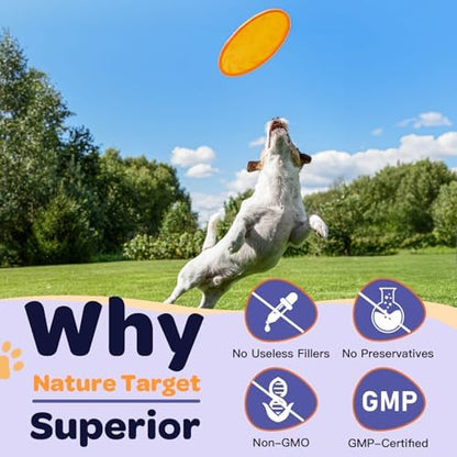 NATURE TARGET Probiotics for Dogs Powder, 6 Billion CFUs, 90 Scoops