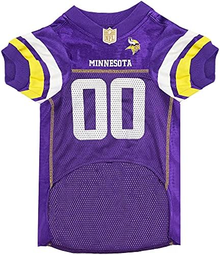 Pets First NFL Minnesota Vikings Dog Jersey, Size XX-Large, Football Shirt Costume for Pet, Dog Sports T-Shirt, NFL Team Clothing for Cats, Licensed Pet Apparel Available in 7 Sizes and 32 Teams