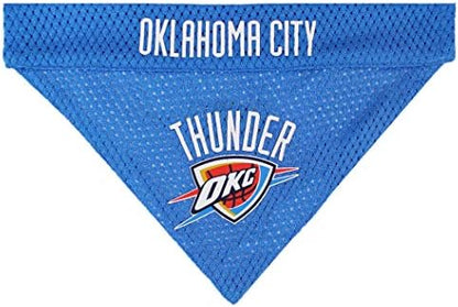 Pets First NBA Dog Bandana - Oklahoma City Thunder Reversible Pet Bandana. 2 Sided Home & Away Sports Bandana with a PREMIUM Embroidery TEAM Logo, Large/X-Large