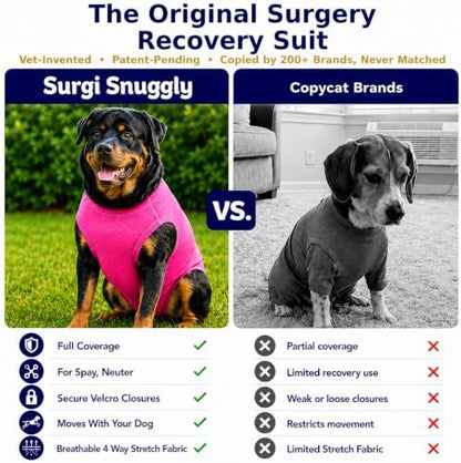 Surgi Snuggly Dog Surgery Recovery Suit, Cone Alternative, Spay/Neuter 2XLS