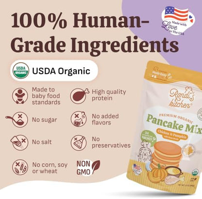 Organic Dog Pancake Mix, Chicken & Pumpkin, Bone Broth