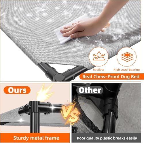 Simple Trending Raised Dog Bed for Large Dogs, Outdoor Elevated Dog Cot