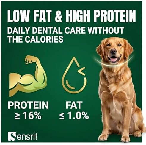Dog Dental Chews Teeth-Cleaning Bones - 10 Oz (285g) Long Lasting Dental Care Treats for Dogs, Edible Chew Bones for Plaque & Tartar Removal, Healthy Chicken Flavor Dog Treats for All Breeds