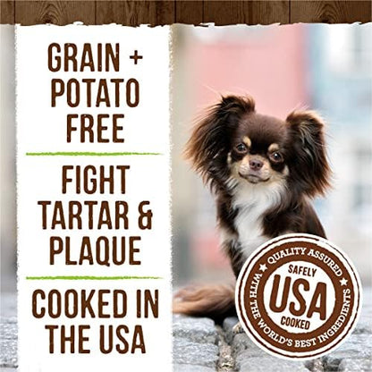 Merrick Fresh Kisses Natural Dental Chews Infused With Coconut And Botanical Oils For Tiny Dogs 5-15 Lbs - 20 ct. Bag
