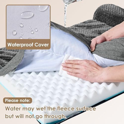EHEYCIGA Orthopedic Dog Bed Medium Size Dogs, Memory Foam Dog Bed with Washable Removable Cover, Waterproof Pet Sofa Couch for Crate with Nonskid Bottom, 30x20x6, Dark Grey