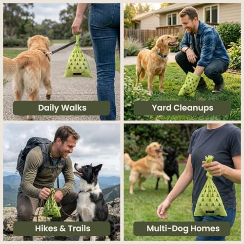 Pogi's Poop Bags – Large, Leak-Proof Dog Waste Bags for Yard or Home Use, Fresh Scent (Single Roll, 500-Count)