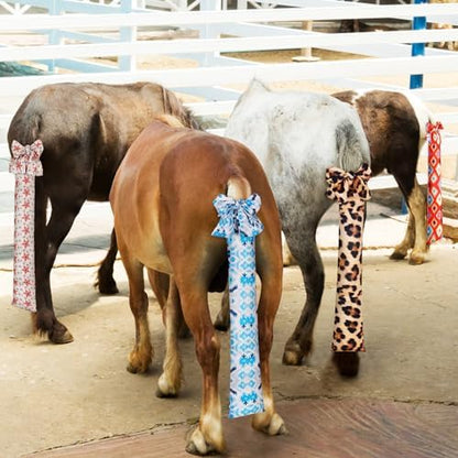 4 Pcs Horse Tail Bags, 22" Stretchy Breathable Tail Bag