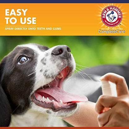 Arm & Hammer Complete Care Dog Dental Spray, Mint Flavor, Easy Brushless Dog Breath Freshener, Baking Soda Enhanced Formula for Fresh Dog-Breath, 6oz (Pack of 2)