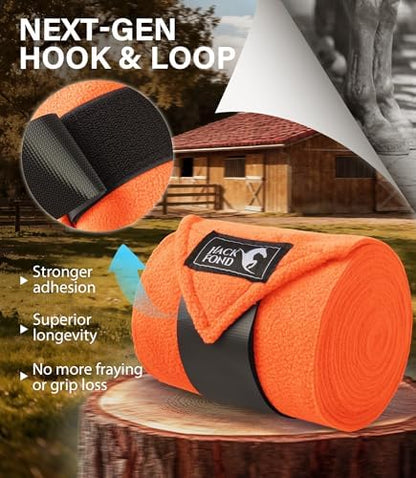 Polo Wraps for Horses Set of 4, Leg Wraps for Horses