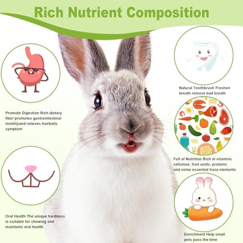 100PCS Timothy Hay Sticks for Rabbits Guinea Pigs Chinchillas Chew Treats, Natural Timothy Grass Molar Teeth Stick Bunny Chew Toys for Rabbits Chinchillas Guinea Pigs Hamsters Rodents