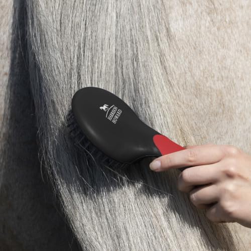 Harrison Howard Horse Mane and Tail Brush Horse Professional Grooming Brush Equestrian Detangler Non-Slip Brush Red