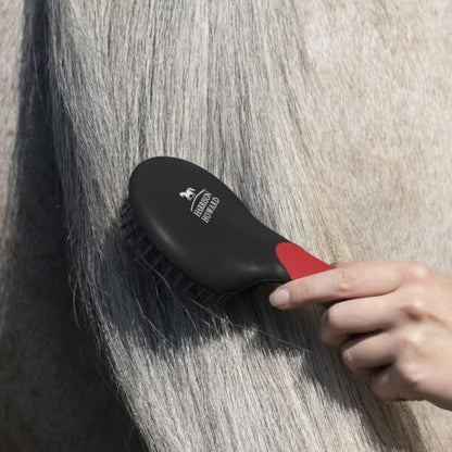 Harrison Howard Horse Mane and Tail Brush Horse Professional Grooming Brush Equestrian Detangler Non-Slip Brush Red