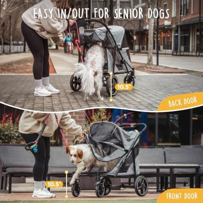 CANINE CANYON All-Terrain Pet Stroller for Large & Medium Dogs