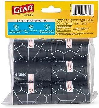 Glad for Pets Extra Large Scented Dog Poop Bags, Fresh Scent, 90 Count