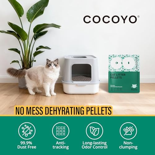 COCOYO Cat Litter Pellets, Zeolite, Long-Lasting Odor Control Non-climping, 7 Lbs Pack