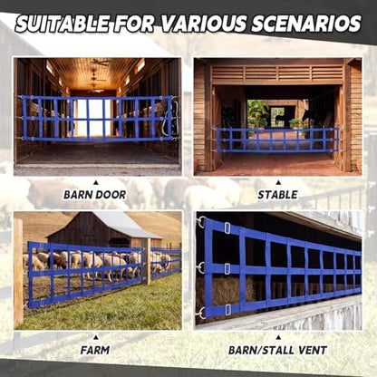 Zonon 10' x 20'' Adjustable Polyester Stall Guards for Horses, Blue