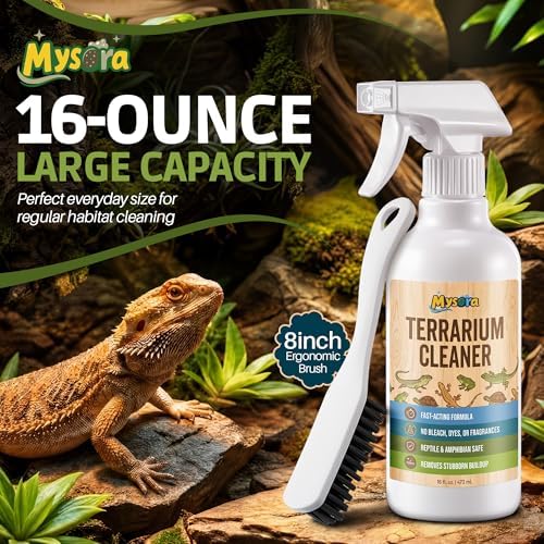 Bearded Dragon Tank Cleaner Kit with Brush, 16oz