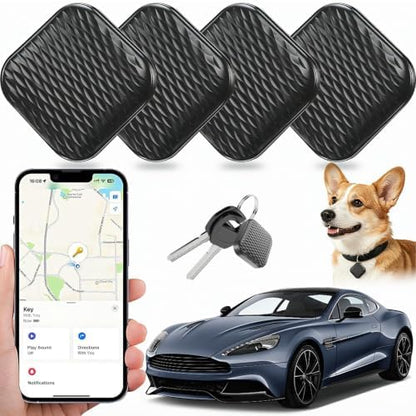 Mini GPS Tracker for Vehicles No Subscription, iOS Only, 4 Pack