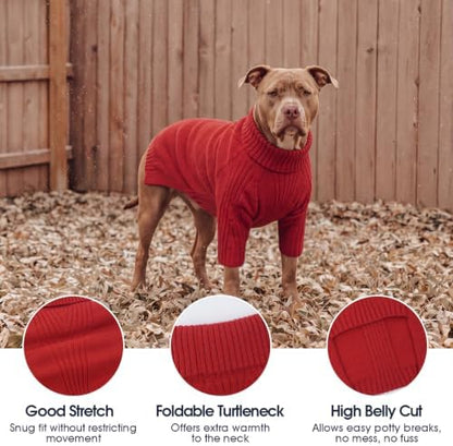 IECOii Great Dane Sweater,Extra Large Dog Sweaters for Giant Breed Dogs 4XL