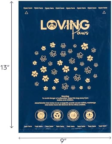 LOVING Paws Heavy Duty Dog Poop Bags Rolls (140 Count) – Extra Thick 9"x13" Leak-Proof Dog Waste Bags with Dispenser & Leash Clip – Unscented, Easy-Tear Refill Bags for All Breeds