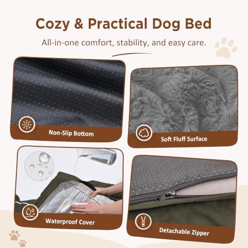 Comfort Expression Waterproof Orthopedic Dog Bed for Extra Large Dogs