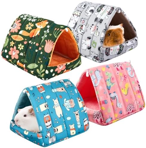Cinnvoice Guinea Pig Hideout Bed Washable House Cage, Wonder Tale, 7.9 in
