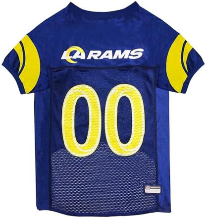 Pets First NFL Los Angeles Rams Dog Jersey, Size XX-Large, Football Shirt Costume for Pet, Dog Sports T-Shirt, NFL Team Clothing for Cats, Licensed Pet Apparel Available in 7 Sizes and 32 Teams