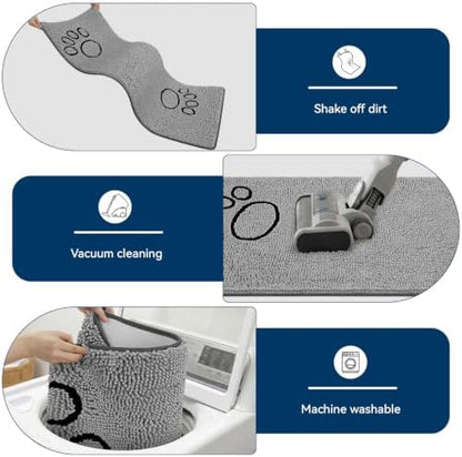 Bcoimo Super Absorbent Dog Door Mat, 60"*24" Anti Slip Mat for Muddy Paws