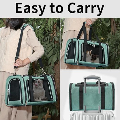 Soft-Sided Cat/Dog/Pet Carrier, Collapsible Pets Travel Carriers