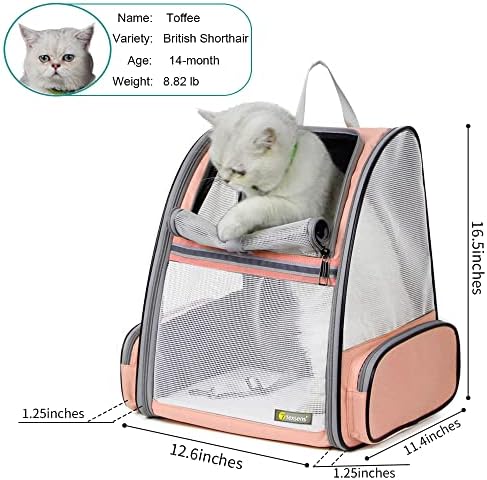 Texsens Innovative Traveler Bubble Backpack Pet Carriers for Cats and Dogs