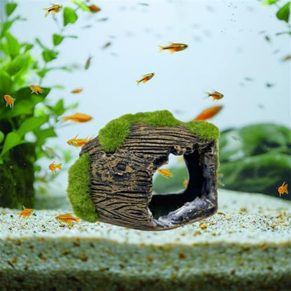 Aquarium Broken Barrel Fish Hide Caves - Cute Cichlids, Guppy, Small Fish, Betta, Shrimp Shelter, Fish Tank Shipwreck Themed Hut For Small Medium Fish Tank Breed Spawn