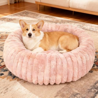Washable Small Cat Dog Bed,Puppy Bed Cat Beds for Indoor Cats(Pink,M)