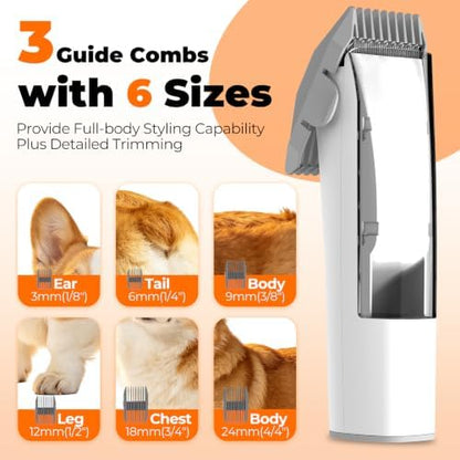 Dog Grooming Vacuum Kit, 12000Pa Pet Hair Vacuum with Clipper