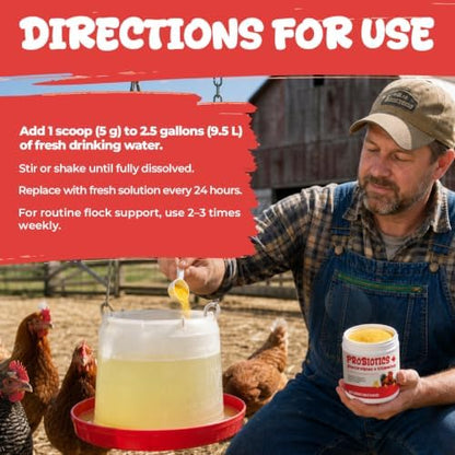 Chicken Electrolyte, Vitamin & Probiotic Supplement for Water & Hydration