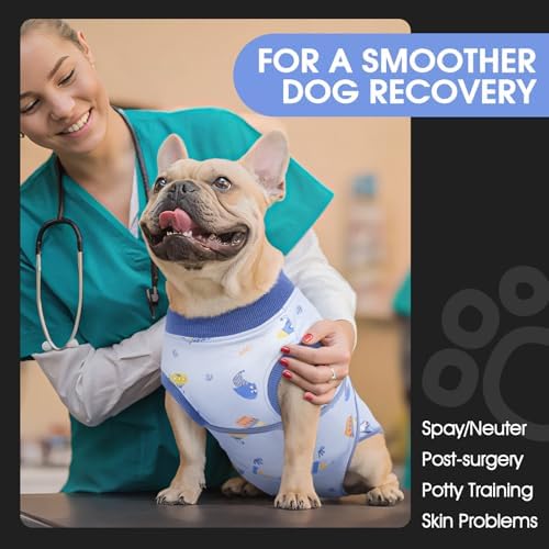 FUAMEY Dog Recovery Suit, Soft Surgical Suit for Dogs Onesie for Surgery