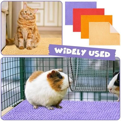 Barydat 8 Pcs 16x12'' Guinea Pig Cage Liner, Purple, Red, Beige, Orange