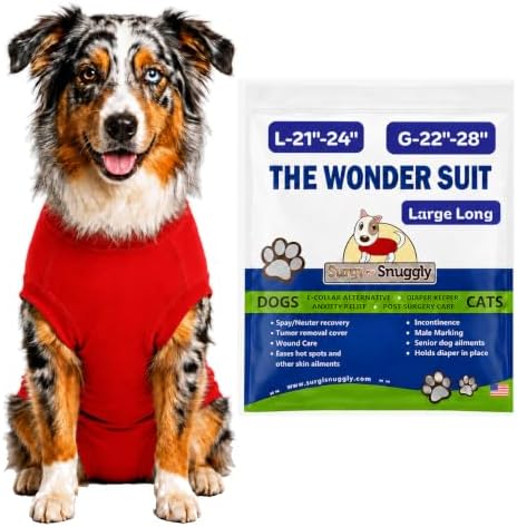 Surgi Snuggly Dog Surgery Recovery Suit, Cone Alternative, Spay/Neuter LL