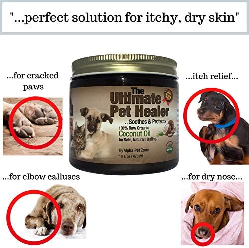 Organic Coconut Oil for Dogs, Cats, Pets, 32 oz, Skin & Coat